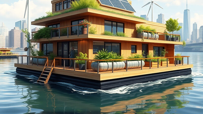 یکی از نمونه‌های معماری پایدار خانه متحرک نیویورک